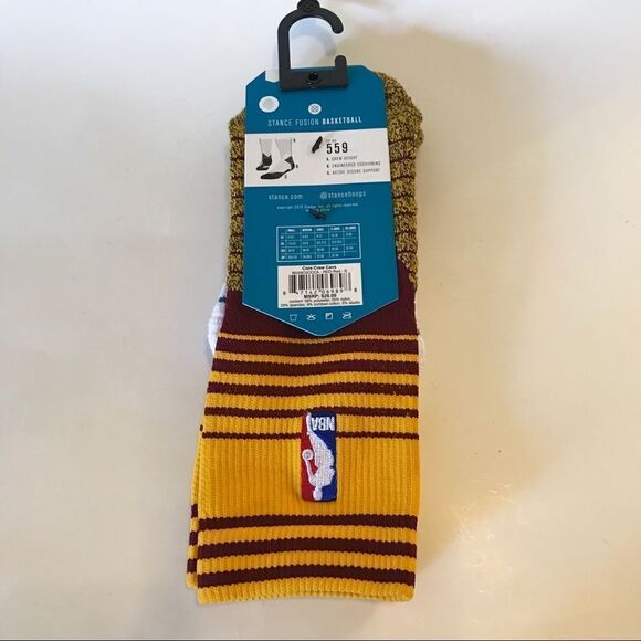 Stance Cleveland Cavaliers Cavs 559 Core Crew Sock Red Small - Picture 3 of 4